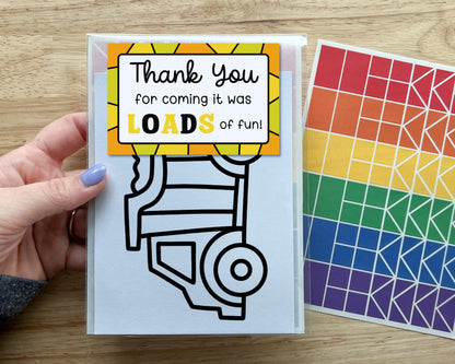 Dump Truck Suncatcher Craft Party Favor