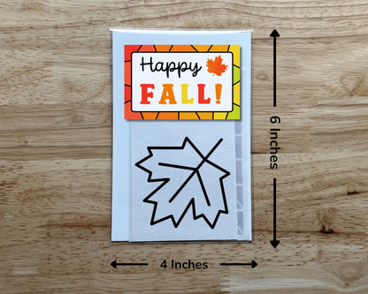Mini Fall Leaf Suncatcher Sticker Craft Kit