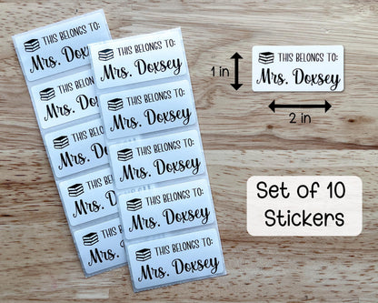 This Belongs To Teacher Labels (set of 10)