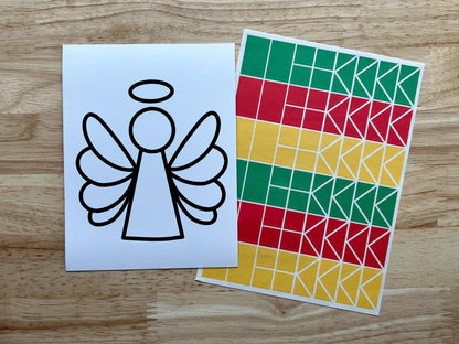 Christmas Angel Suncatcher, Holiday Craft Kit