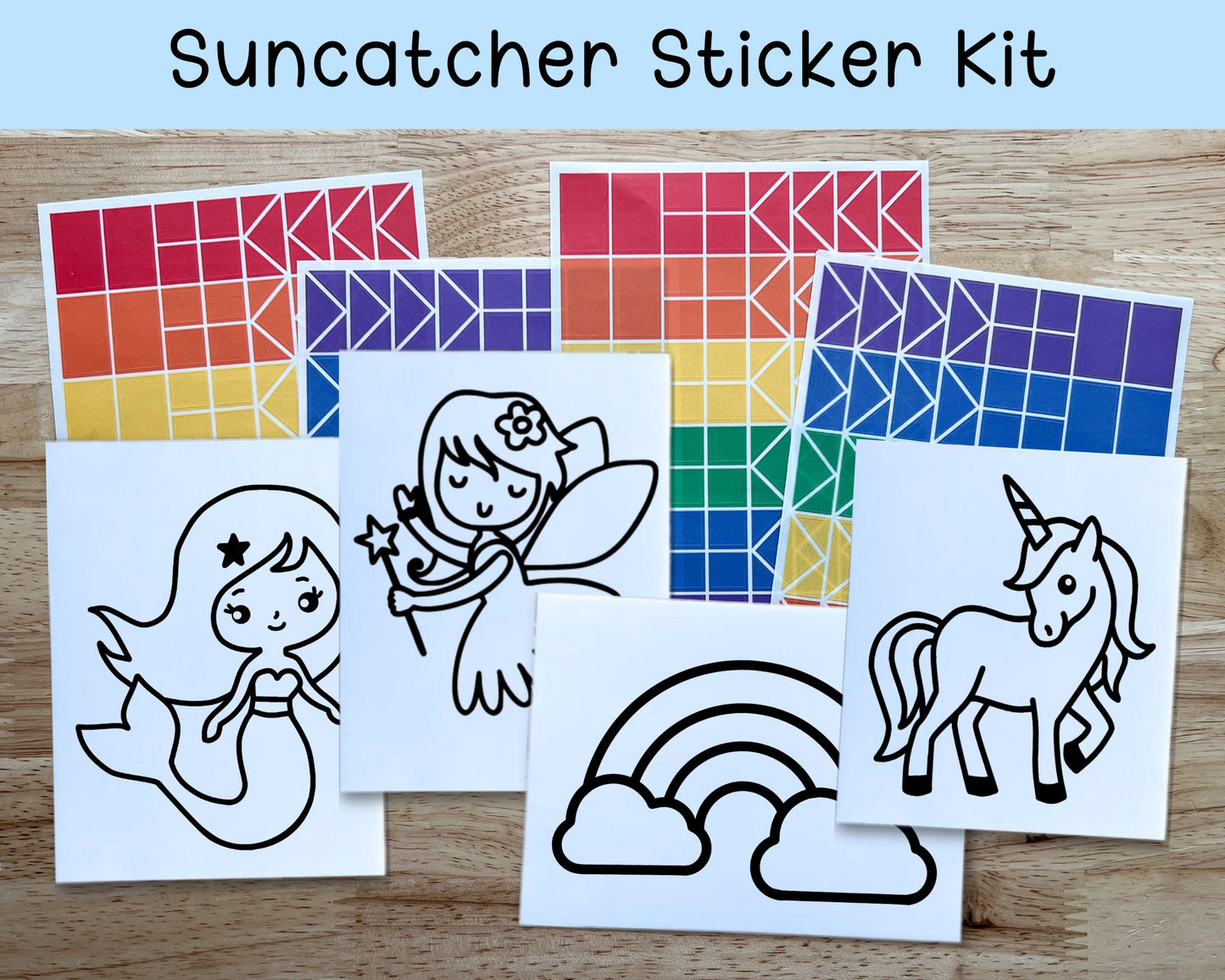 Mythical Suncatcher Sticker Craft Kit, Set of 4