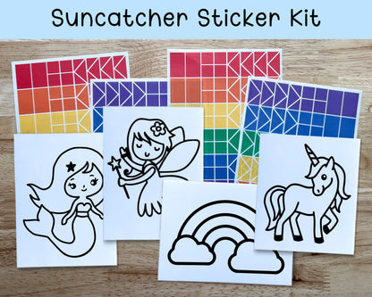 Mythical Suncatcher Sticker Craft Kit, Set of 4