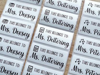 This Belongs To Teacher Labels (set of 10)