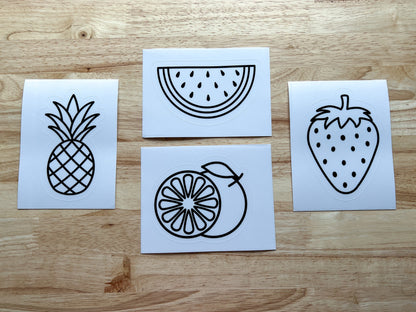 Fruit Suncatcher Sticker Craft Kit, Set of 4
