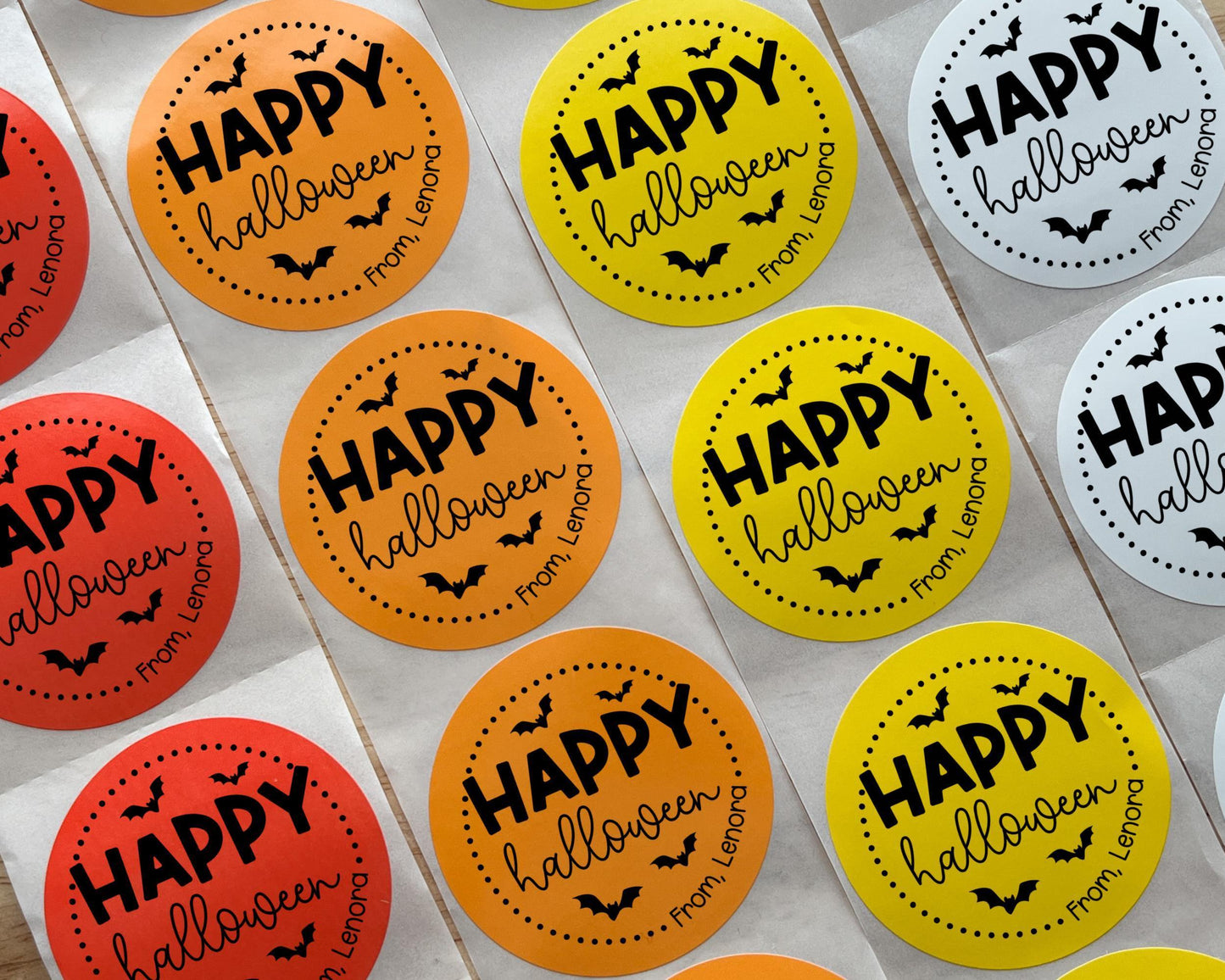 Happy Halloween Party Favor Labels (Set of 10)