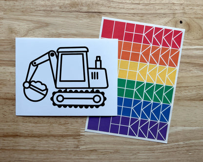 Excavator Suncatcher Craft Party Favor