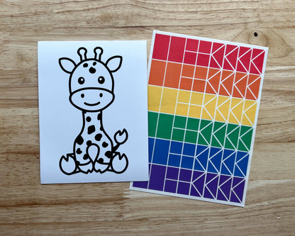 Giraffe Suncatcher Sticker Craft Kit