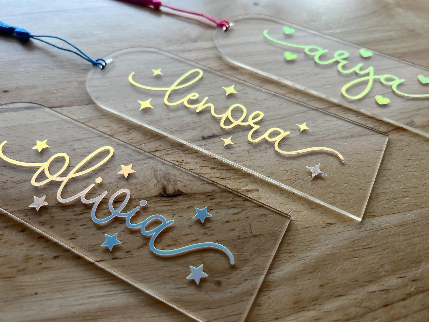Personalized Holographic Bookmark, Glow in the Dark