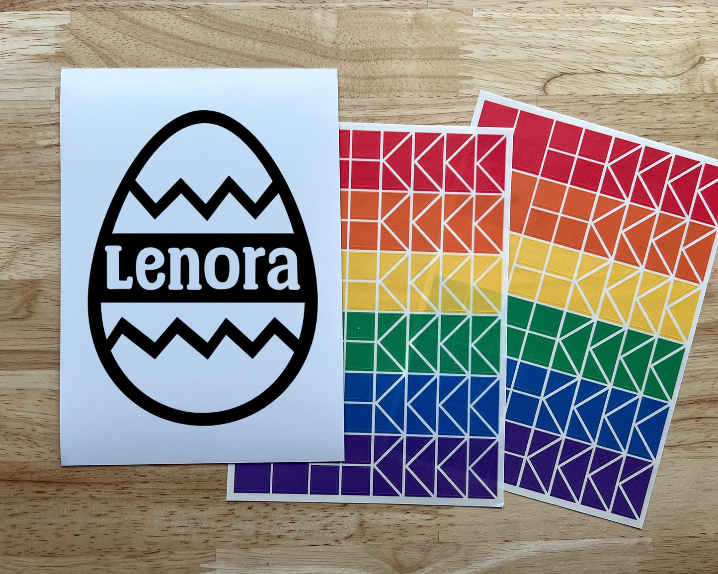 Personalized Easter Egg Suncatcher Sticker Craft Kit