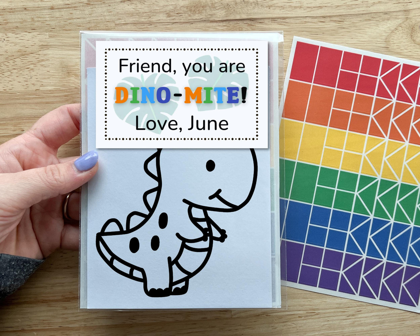 Dinosaur Valentine Class Favor, Suncatcher Craft Kit