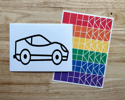 Racecar Suncatcher Sticker Craft Kit