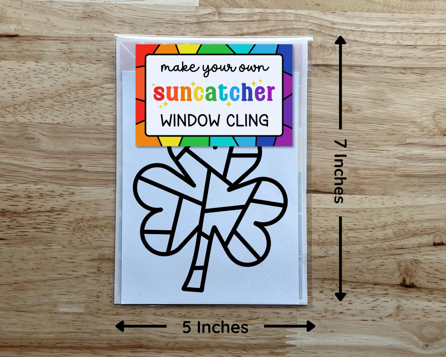 Shamrock Suncatcher Sticker Craft Kit