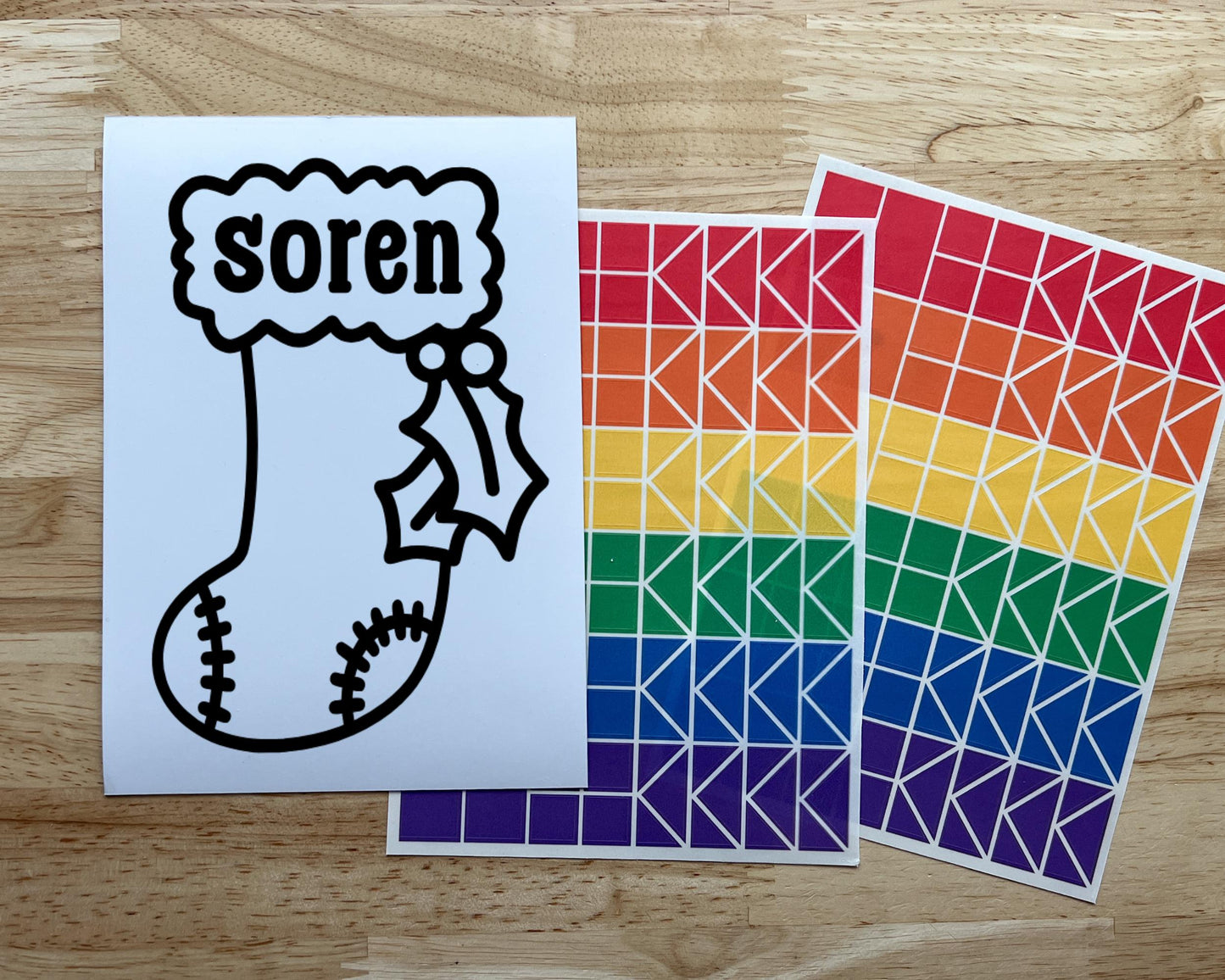 Personalized Christmas Stocking Suncatcher Holiday Craft Kit