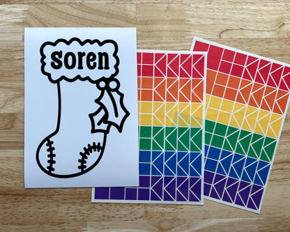 Personalized Christmas Stocking Suncatcher Holiday Craft Kit