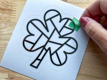 Shamrock Suncatcher Sticker Craft Kit, Set of 4