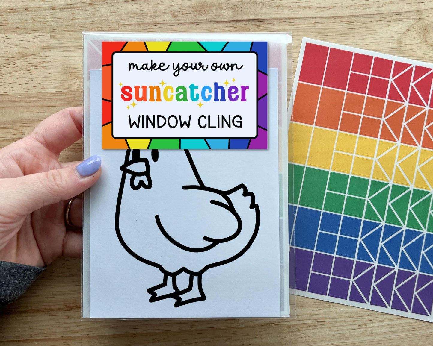 Chicken Suncatcher Sticker Craft Kit