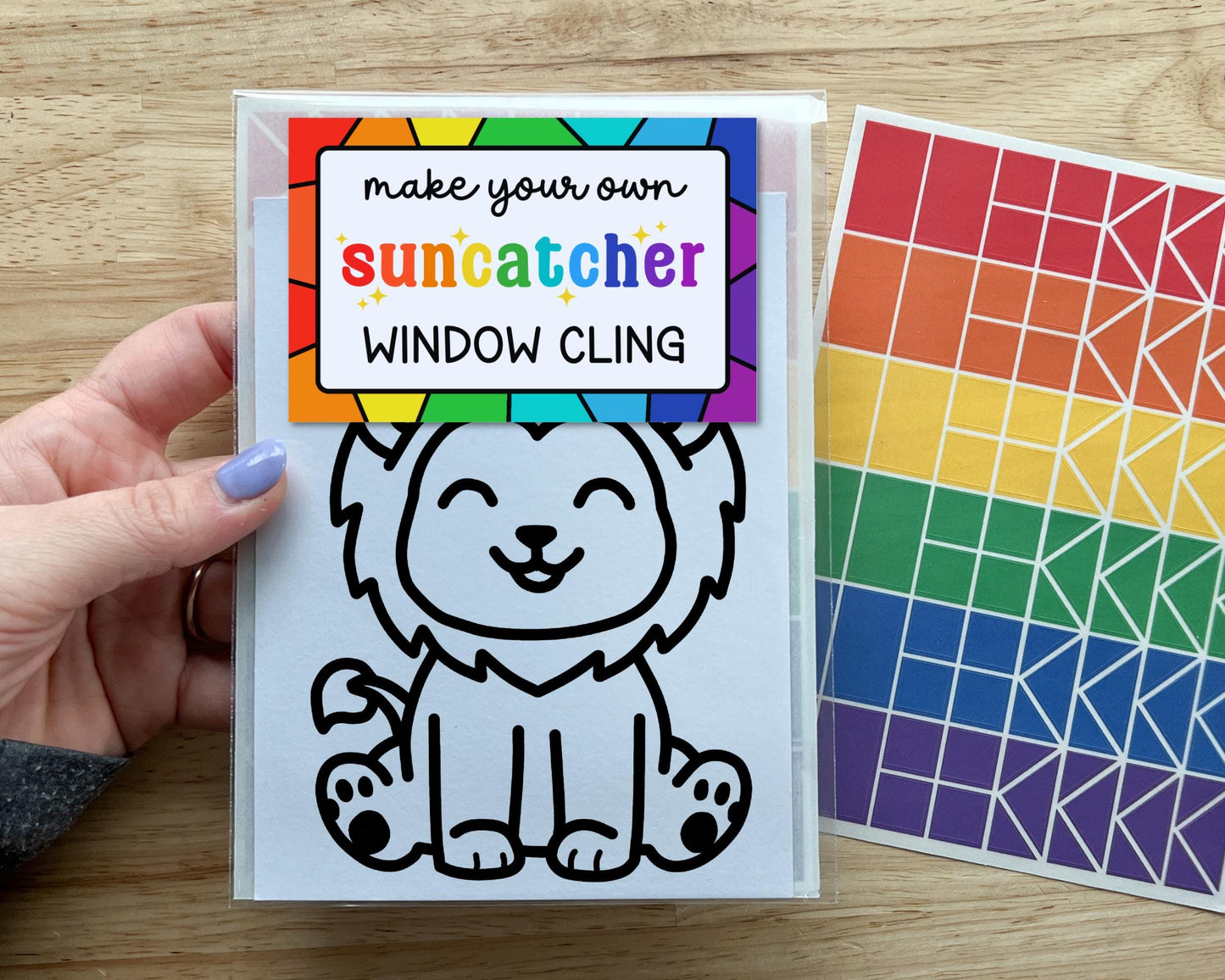 Lion Suncatcher Sticker Craft Kit