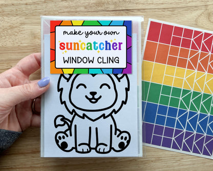 Lion Suncatcher Sticker Craft Kit