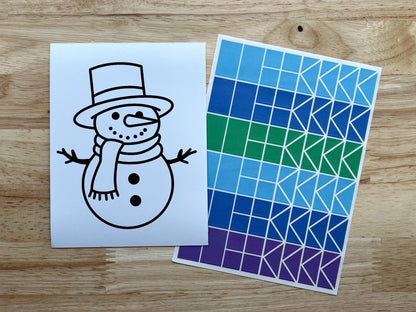 Snowman Suncatcher Sticker Holiday Craft Kit