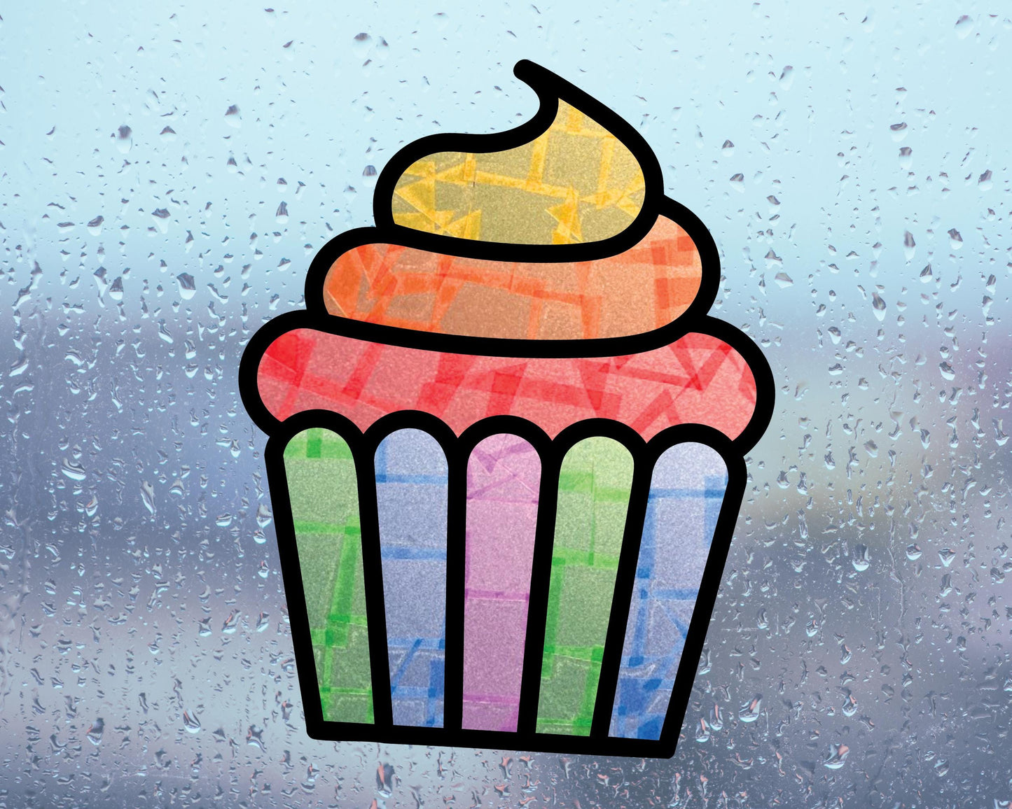 Cupcake Suncatcher Sticker Craft Kit