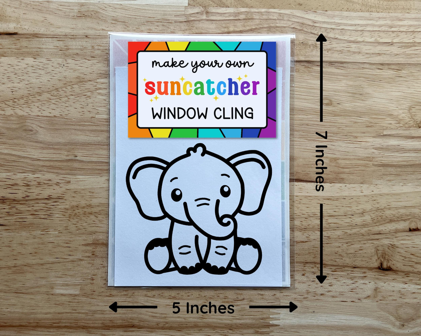 Elephant Suncatcher Sticker Craft Kit