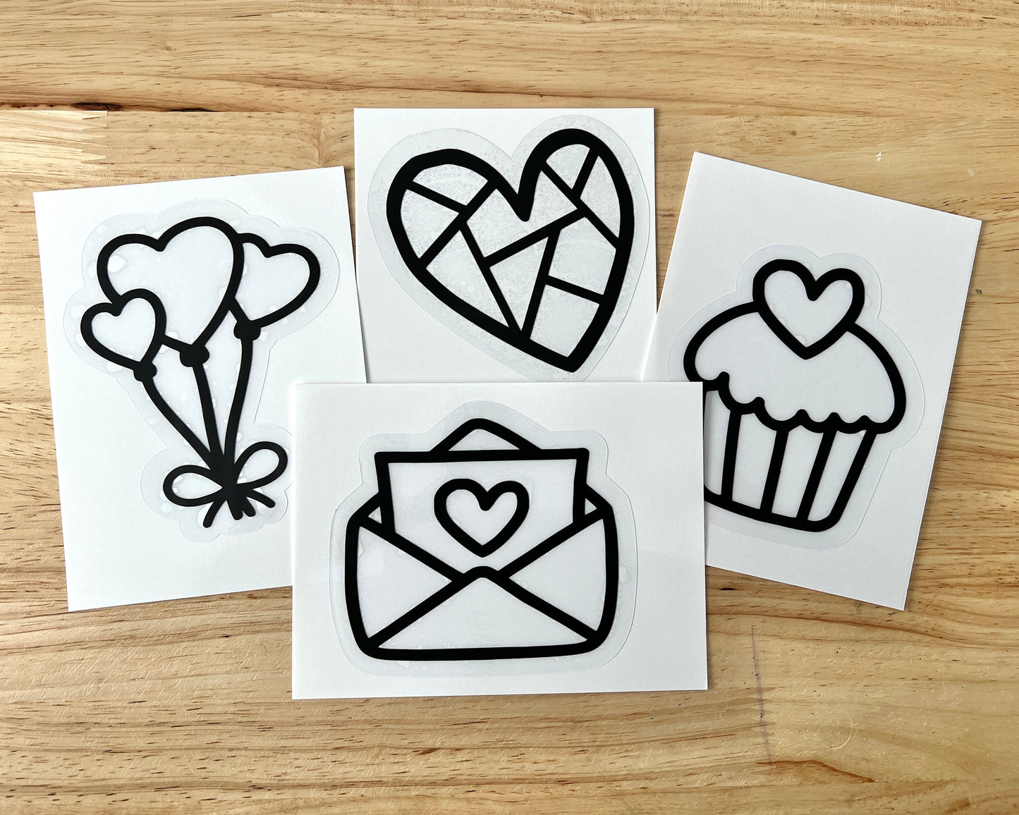 Valentine Suncatcher Sticker Craft Kit, Set of 4