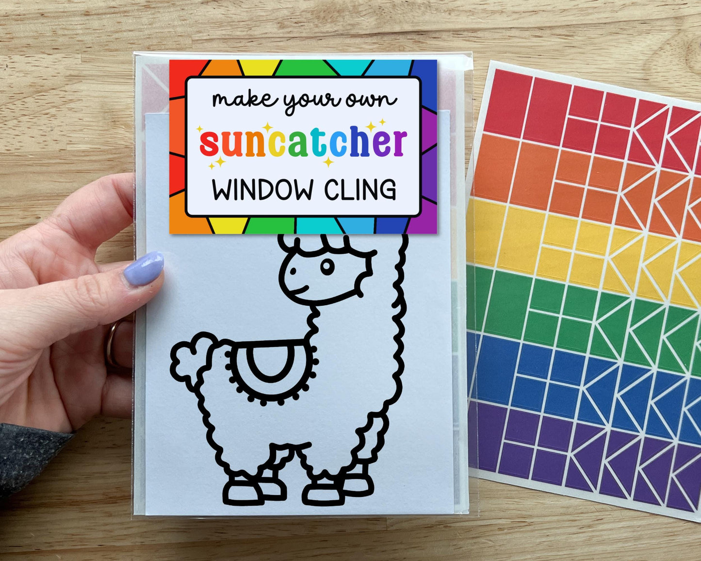 Llama Suncatcher Sticker Craft Kit