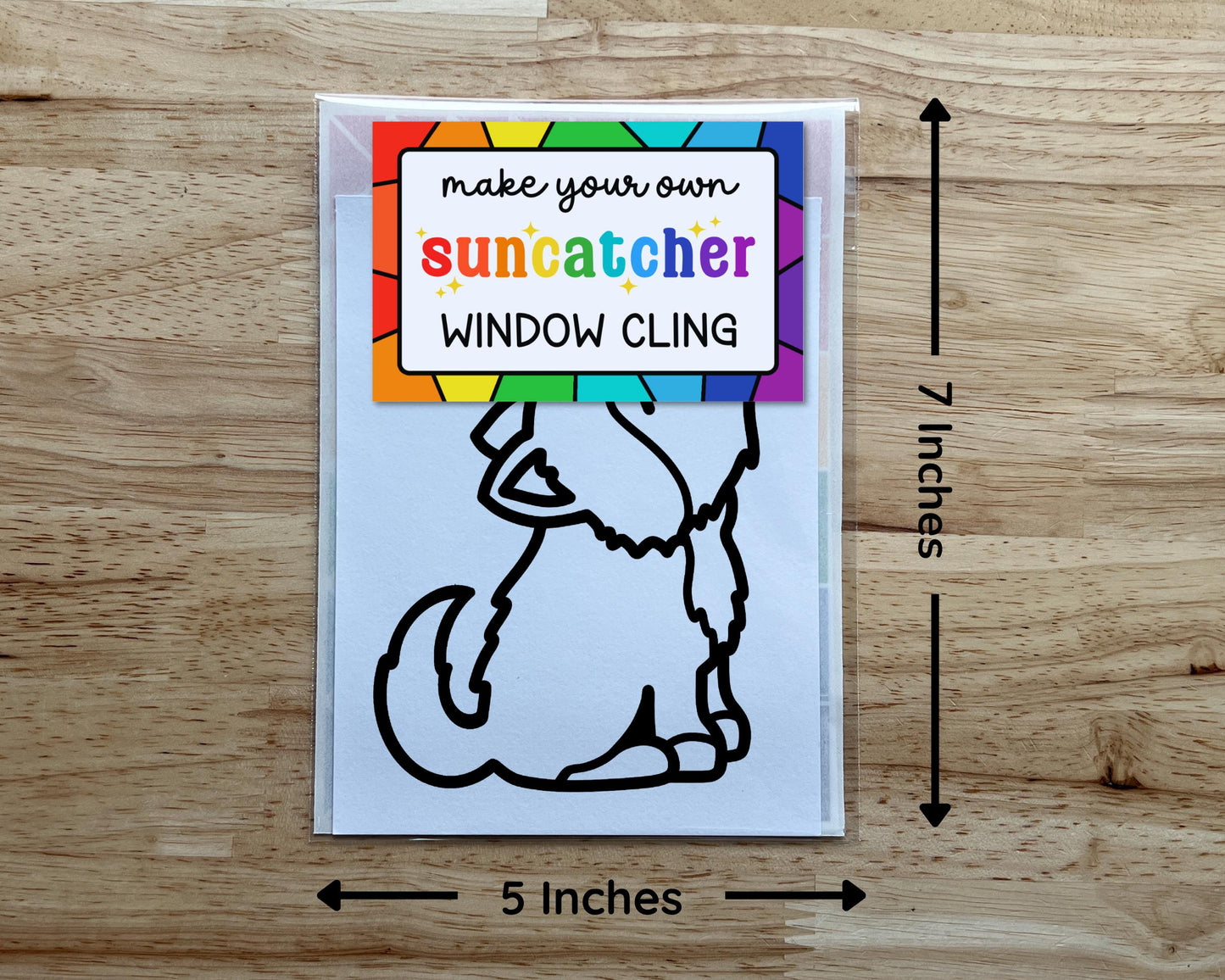 Wolf Suncatcher Sticker Craft Kit