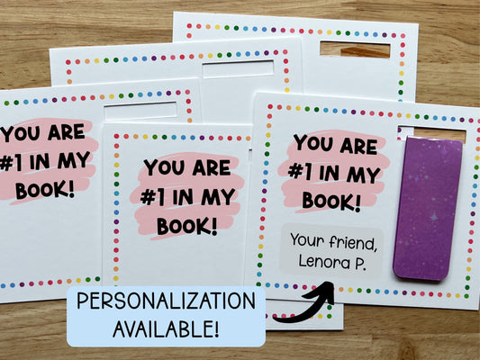 Bulk Magnetic Bookmark Valentines Day Favor Cards