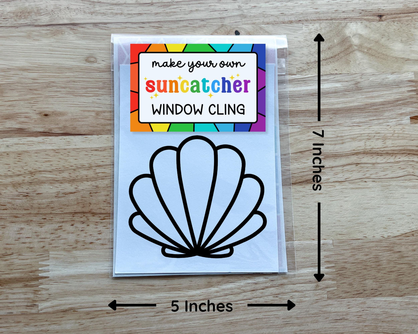 Beach Suncatcher Sticker Craft Kit, Set of 4