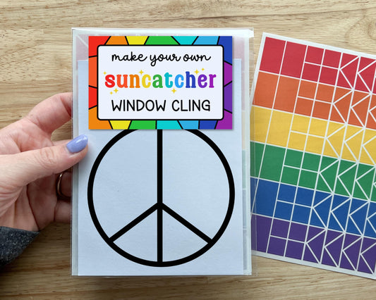 Peace Sign Suncatcher Sticker Craft Kit