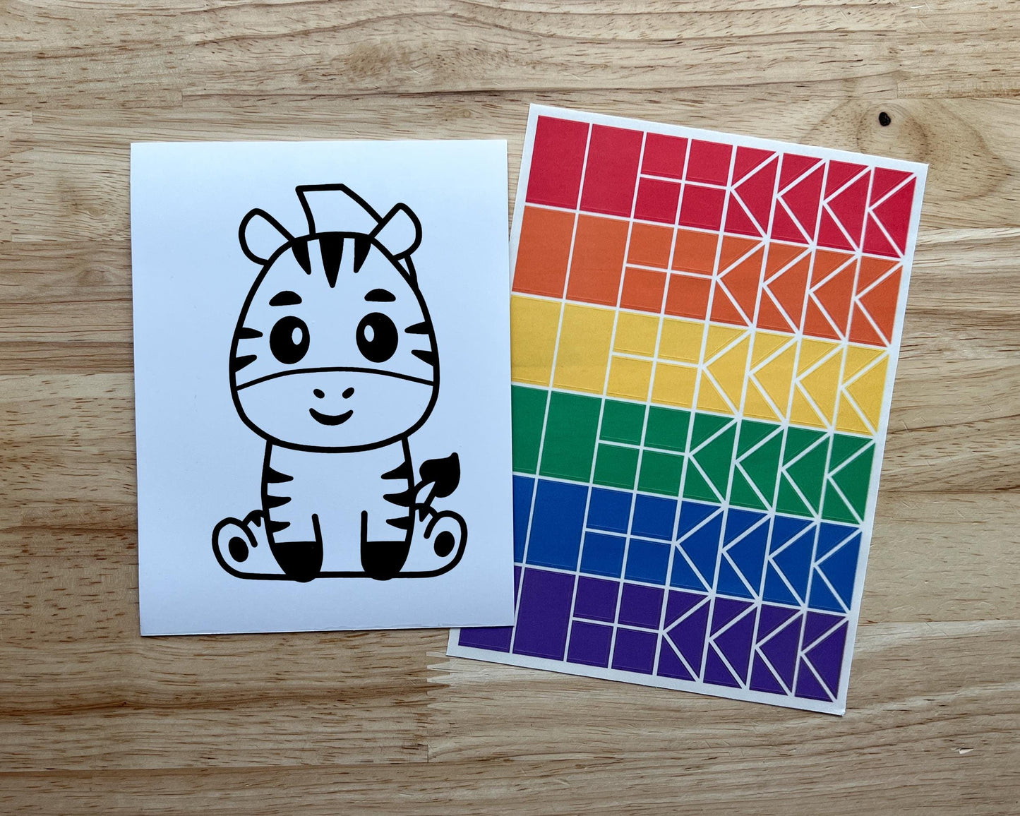 Zebra Suncatcher Sticker Craft Kit