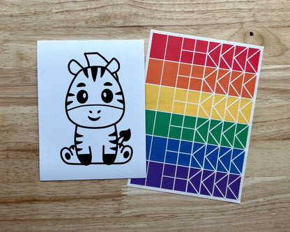 Zebra Suncatcher Sticker Craft Kit