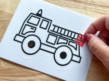 Emergency Vehicle Suncatcher Sticker Craft Kit, Set of 4
