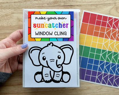 Elephant Suncatcher Sticker Craft Kit