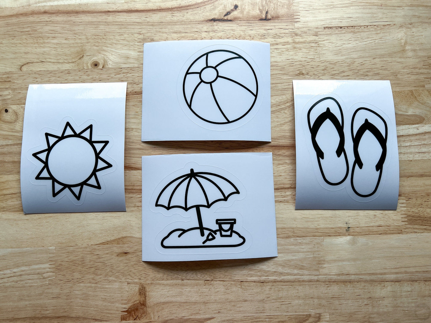 Beach Suncatcher Sticker Craft Kit, Set of 4