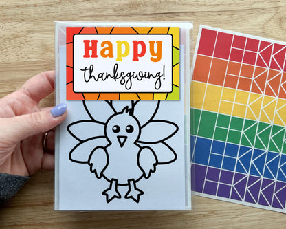 Turkey Suncatcher Sticker Thanksgiving Craft Kit