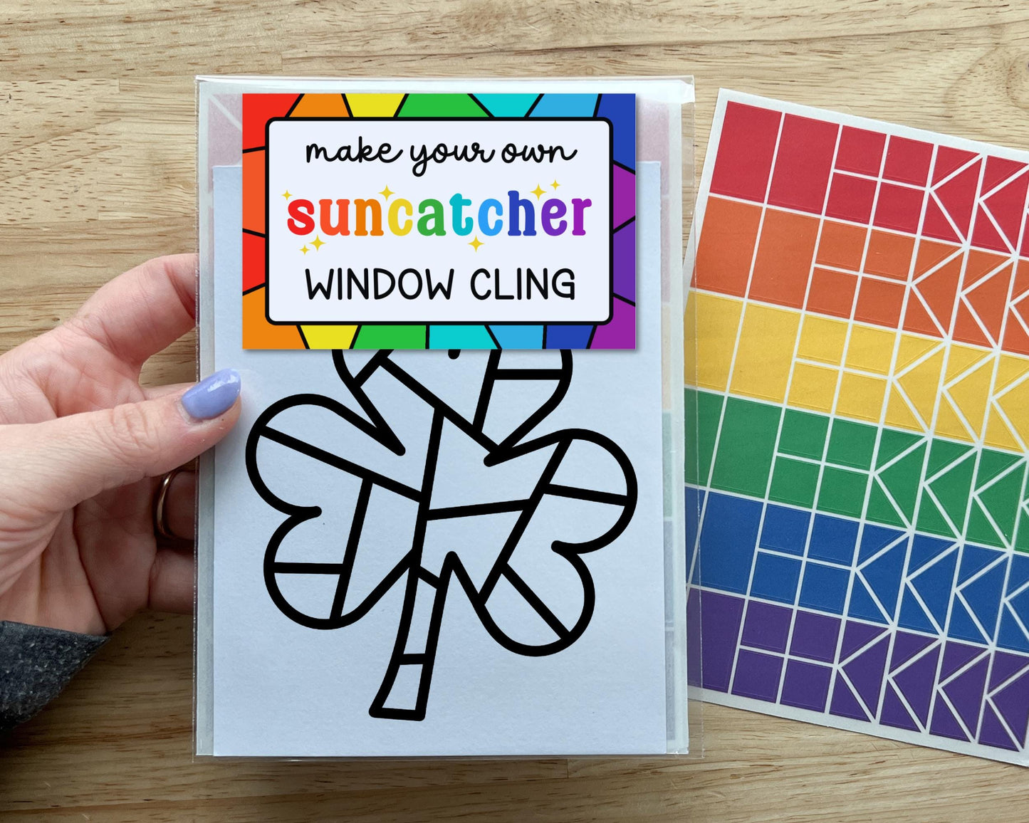Shamrock Suncatcher Sticker Craft Kit