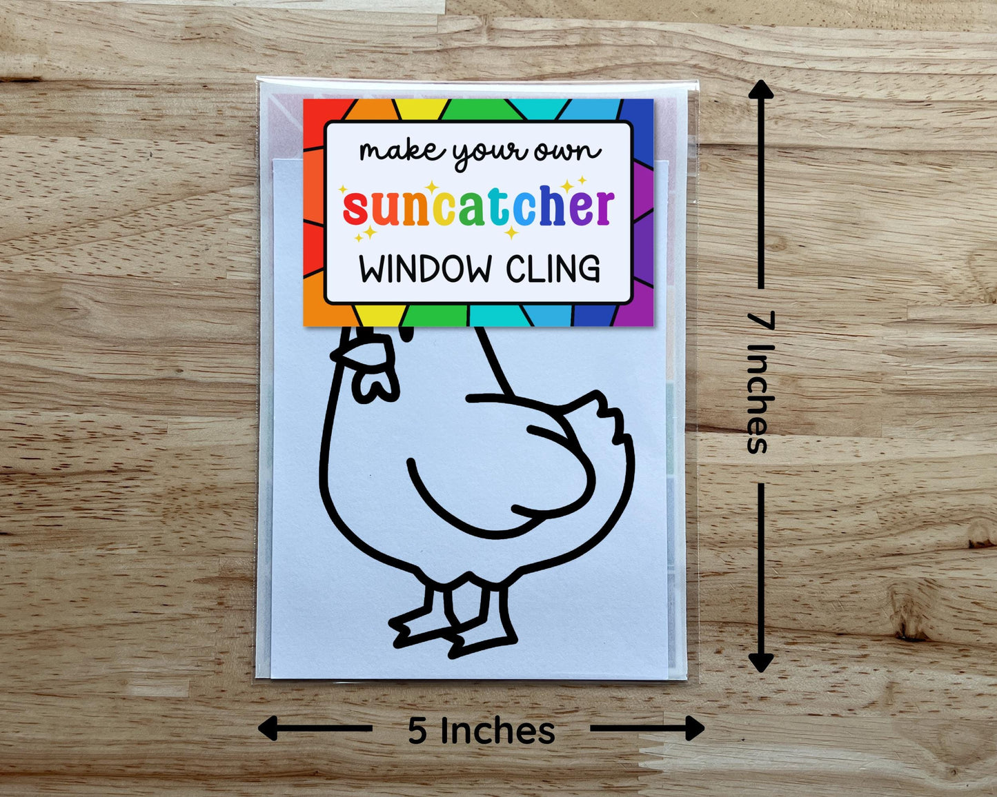Chicken Suncatcher Sticker Craft Kit