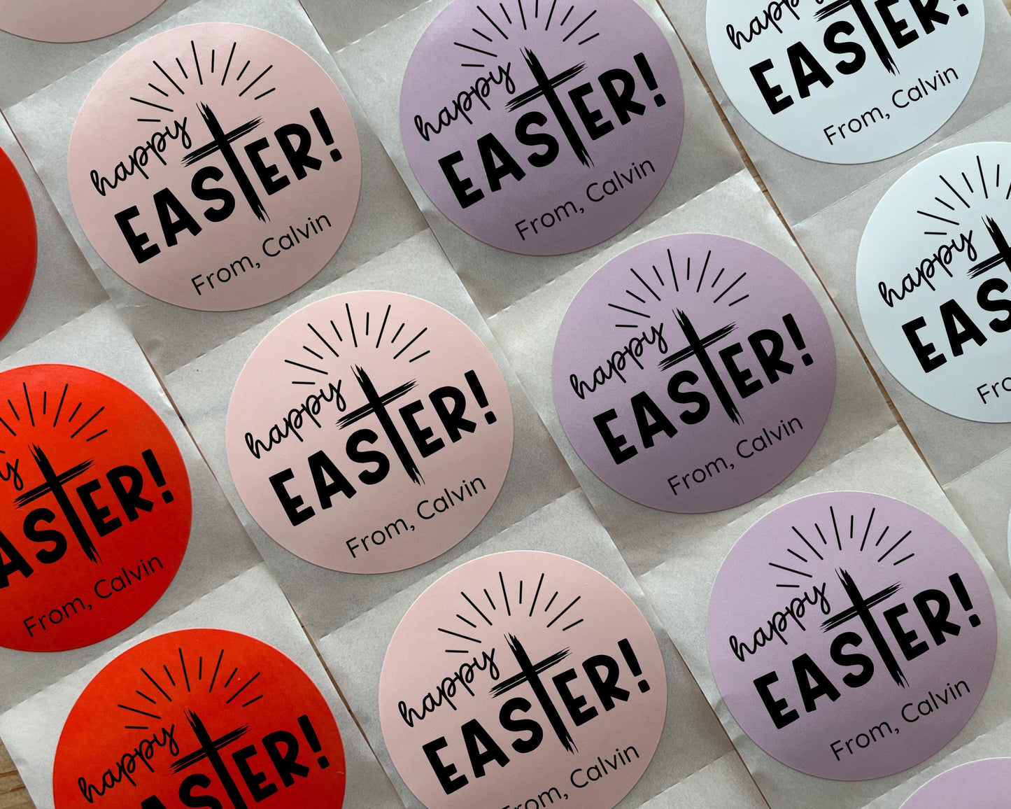 Religious Easter Party Favor Labels (Set of 10)