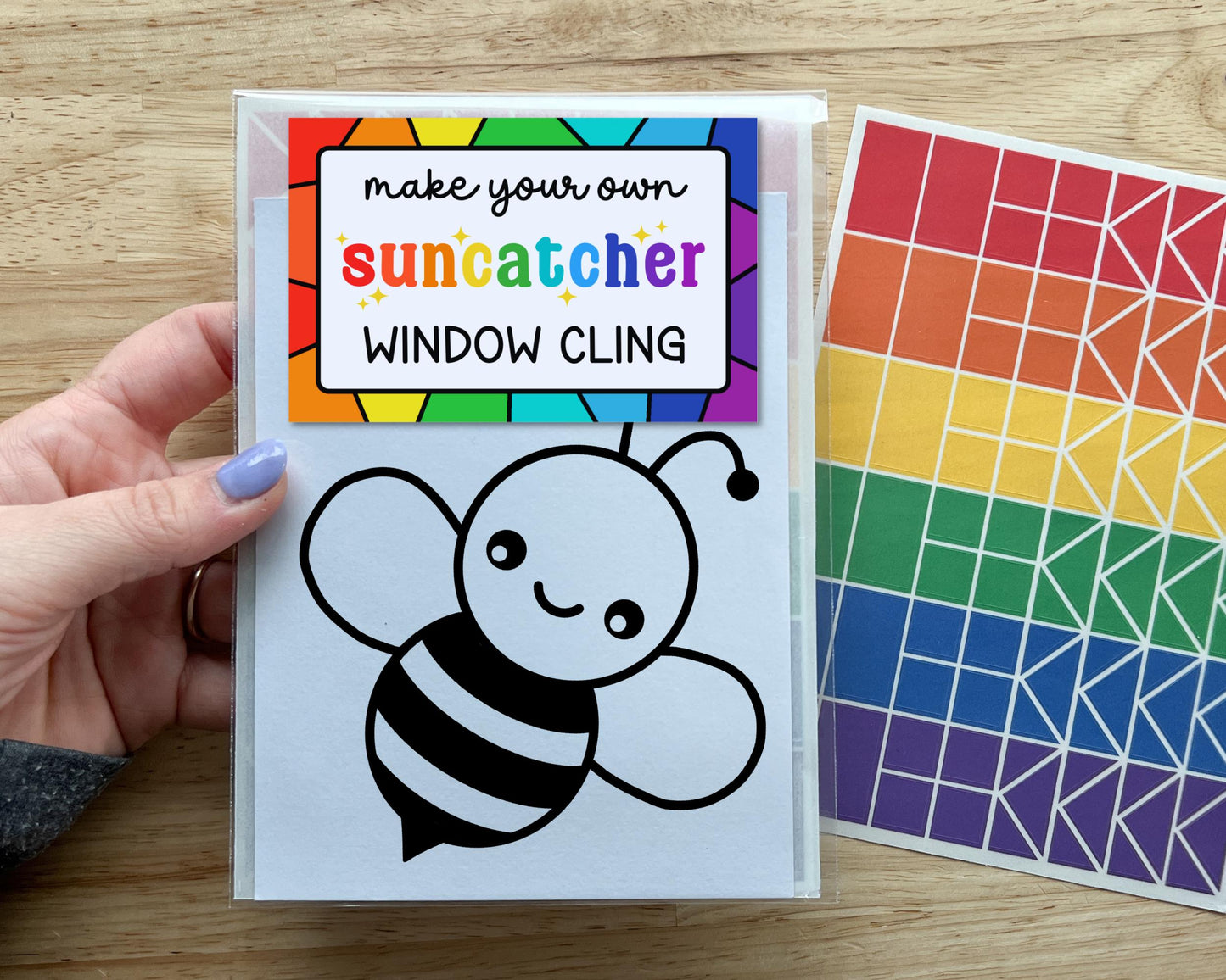 Bee Suncatcher Sticker Craft Kit