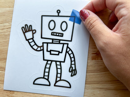 Robot Suncatcher Sticker Craft Kit