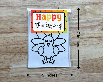 Thanksgiving Suncatcher Sticker Craft Kit, Set of 4