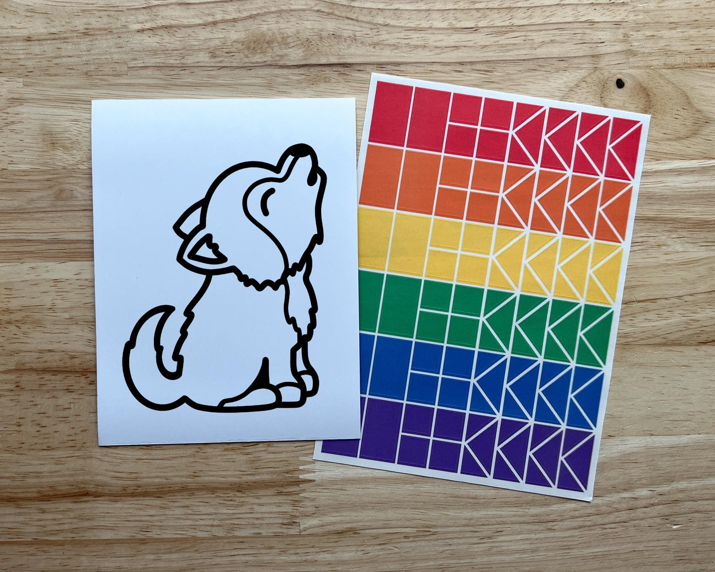 Wolf Suncatcher Sticker Craft Kit