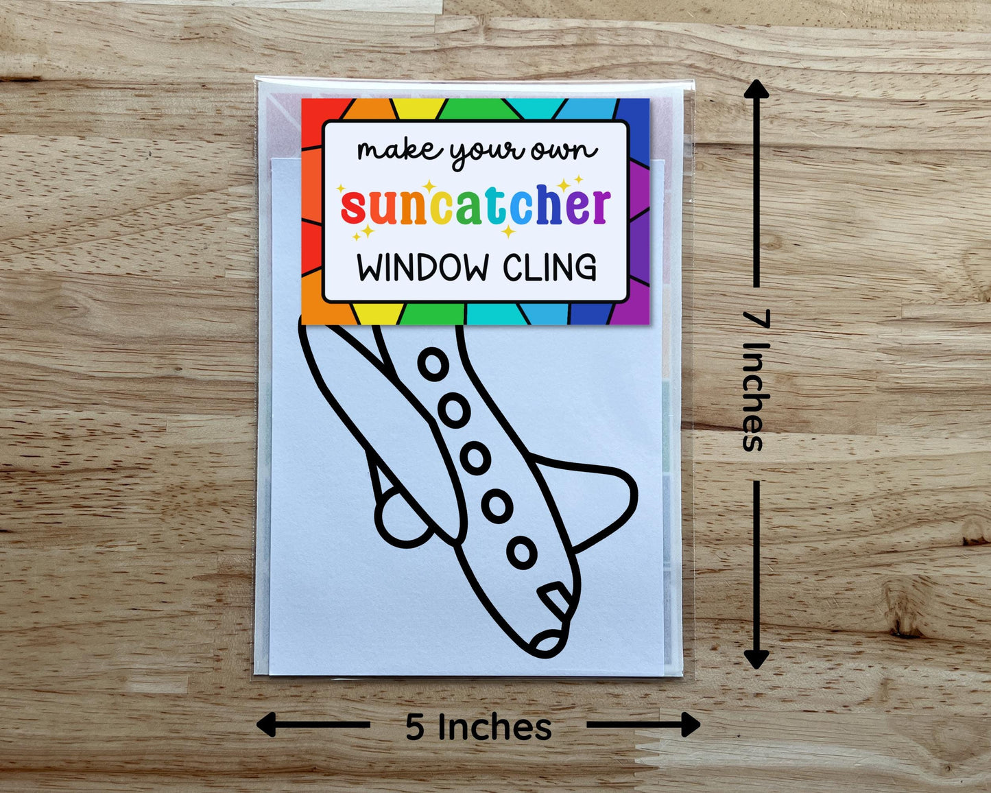 Airplane Suncatcher Sticker Craft Kit