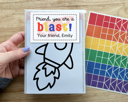 Rocket Valentines Day Class Favor, Suncatcher Craft Kit