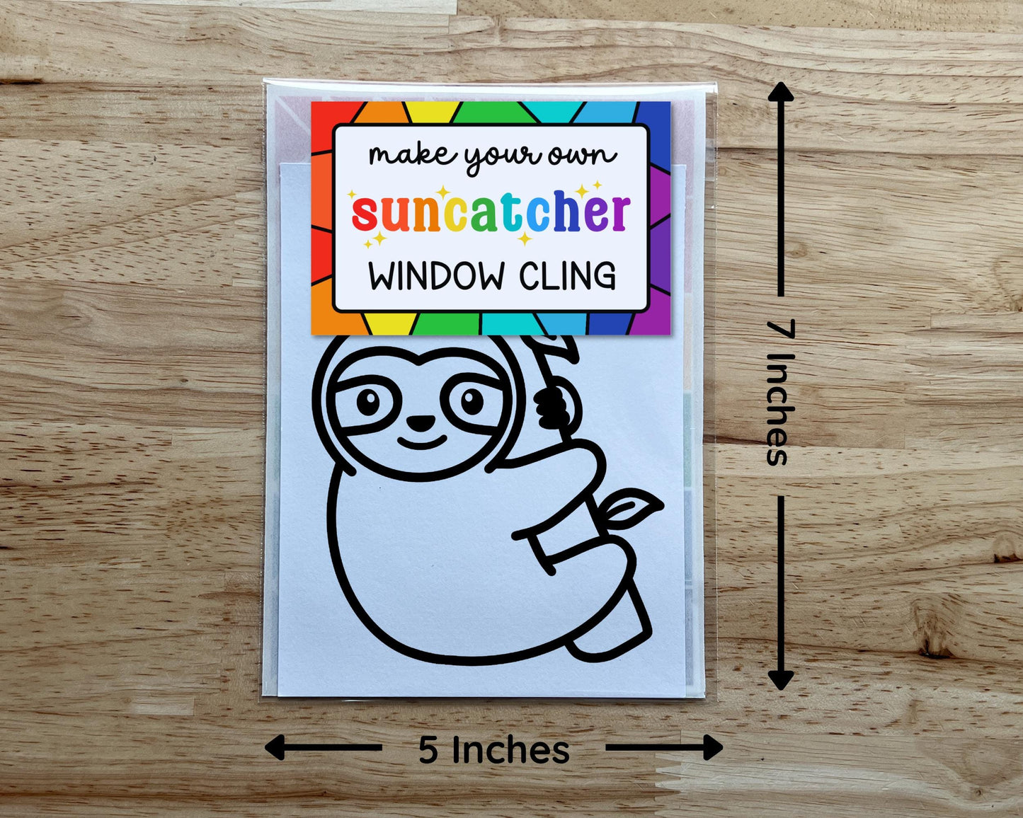 Sloth Suncatcher Sticker Craft Kit
