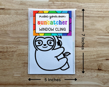 Sloth Suncatcher Sticker Craft Kit