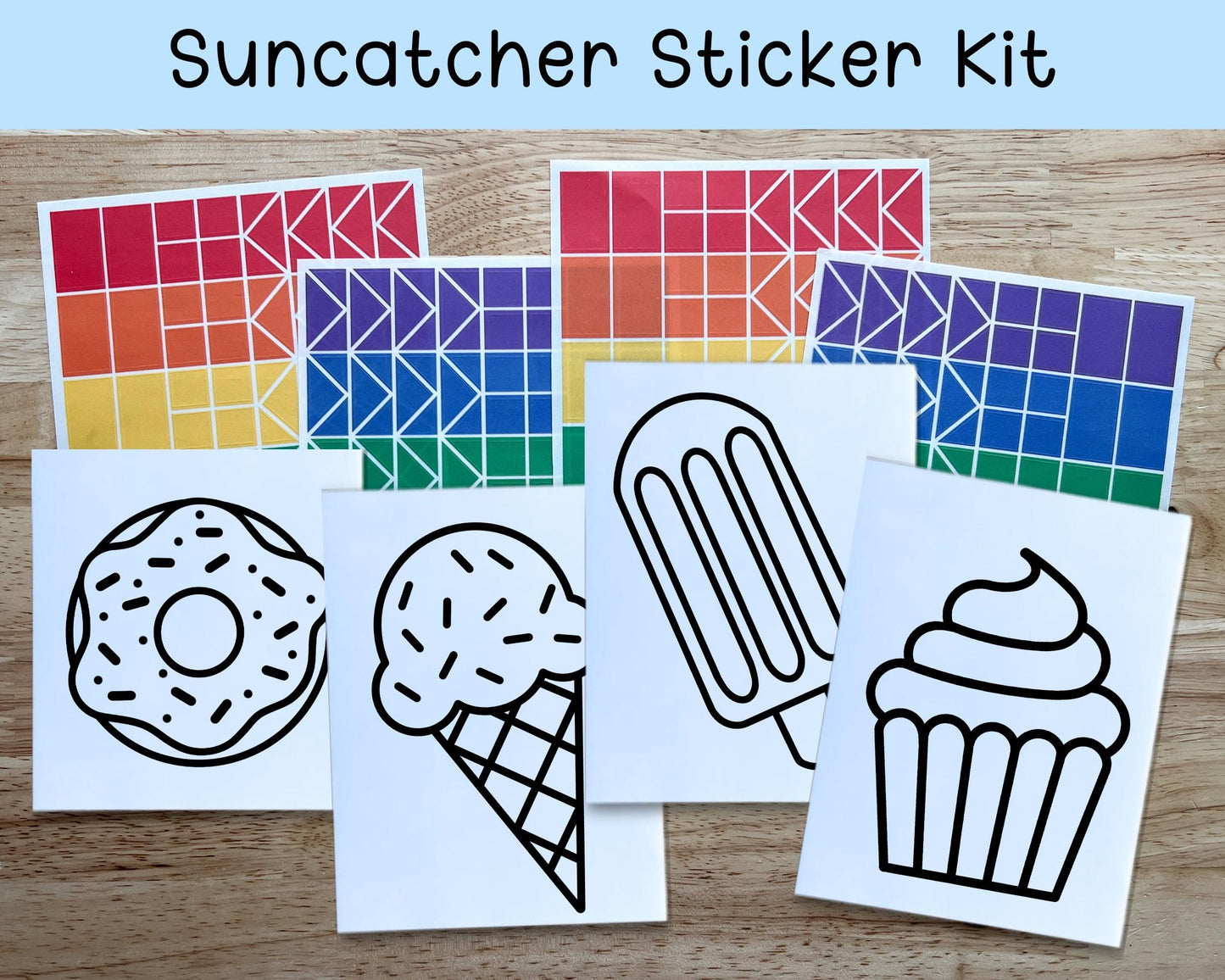 Sweet Treat Suncatcher Sticker Craft Kit, Set of 4