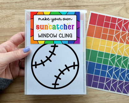Softball Suncatcher Sticker Craft Kit